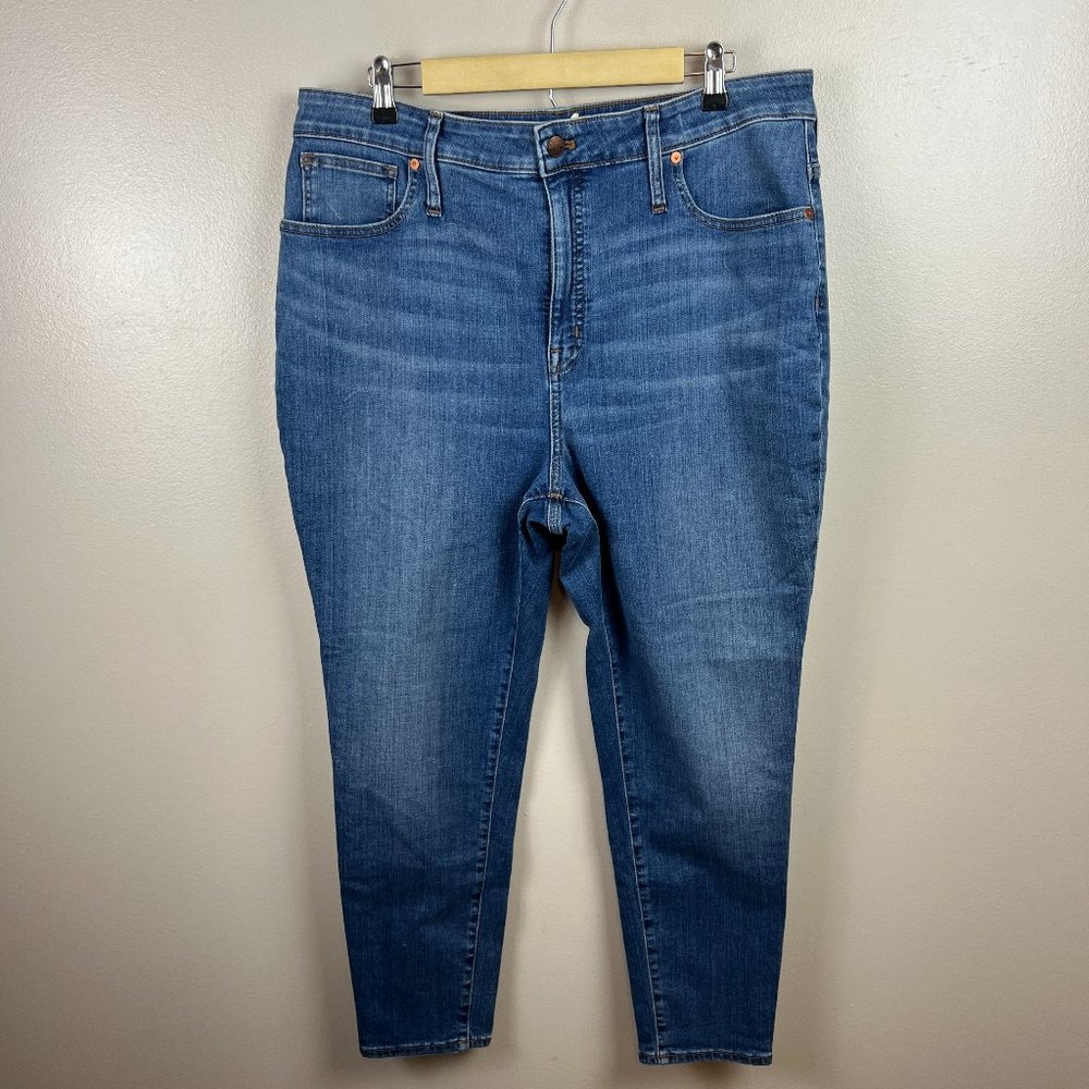 Madewell Curvy High-Rise Skinny Crop Jeans Size 34 Dalstrom Medium Wash Blue